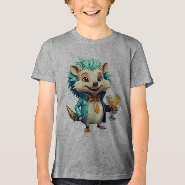 Aqua Igel Tri-Blend Shirt (Vorderseite)