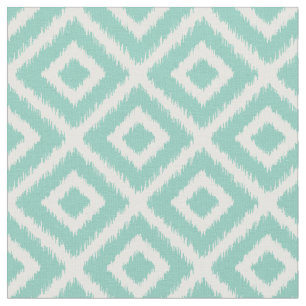 Aqua Ikat Diamonds Stoff