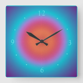 Aqua Illuminiert orange rosa Design > Wanduhren