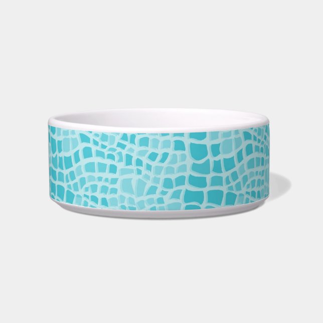 Aqua Imitate Schlange Skin Muster Pet Bowls Napf (Vorderseite)