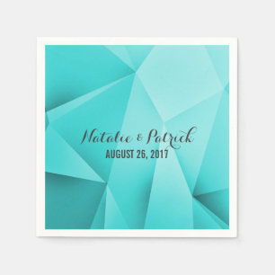 Aqua Jewel Tones Wedpaper Napkins Serviette