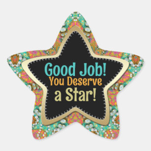 Aqua Jewels Gold - Gute Arbeit Sie verdienen einen Stern-Aufkleber