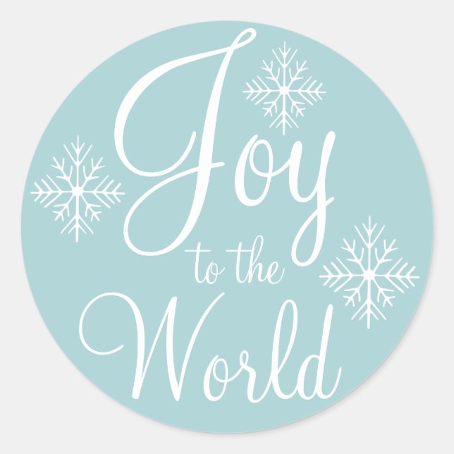 Aqua Joy to the World Stickers (Vorderseite)