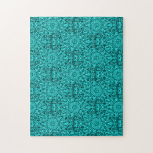 Aqua Kaleidoskop Gewässer geometrische abstrakte K Puzzle