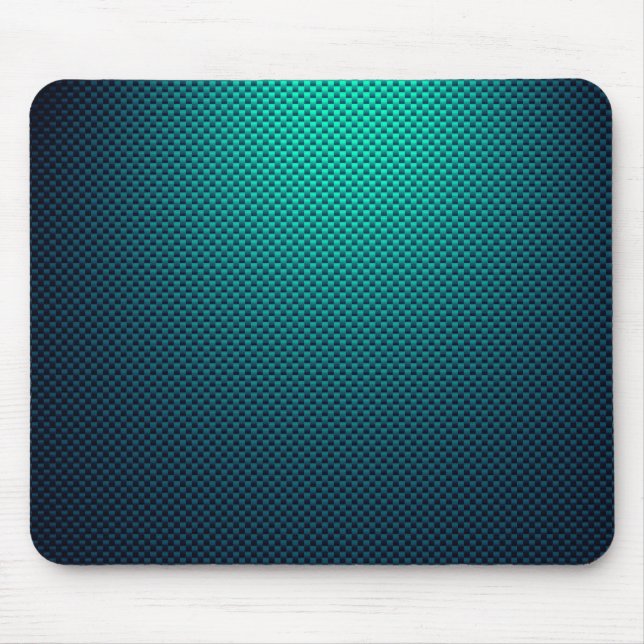 Aqua-Kohlenfaser gemustert Mousepad (Vorne)
