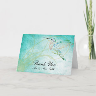 Aqua Kolibri Aquarell Dankeskarten Dankeskarte