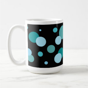 Aqua-Kreise und Punkte Tasse