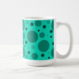 Aqua-Kreise und Punkte Tasse