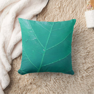 Aqua Leaf Kissen