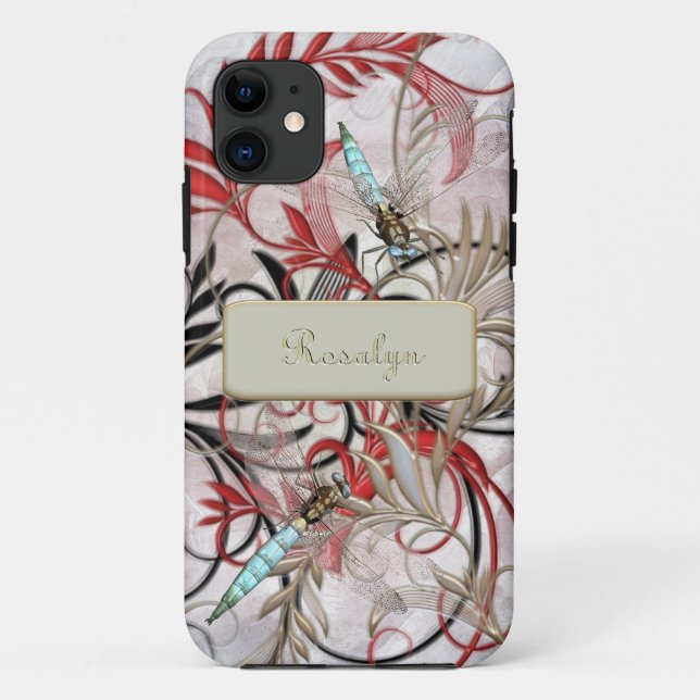 Aqua-Libellen, Geblüht mit Farbveränderung Case-Mate iPhone Hülle (Rückseite)