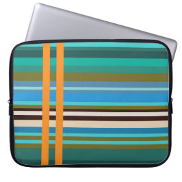 Aqua Life Stripes Neopren Laptop Schlauch 15" Laptopschutzhülle