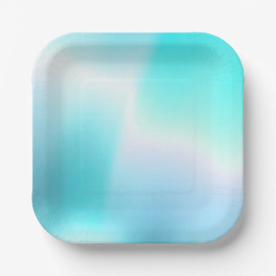 Aqua Lights Paper Plate Pappteller