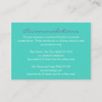 Aqua Lila Insert Empfang & Accommodation Cards
