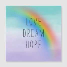 Aqua Lila Rainbow Inspiration Liebe Dream Hope Magnetkarte