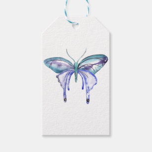 Aqua Lila Schmetterling Geschenkanhänger