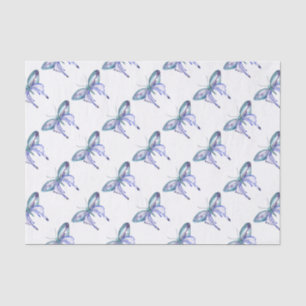 Aqua Lila Schmetterling Seidenpapier