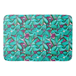 Aqua Lilies Bath Mat Badematte