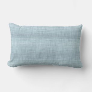 Aqua Linen Texture Lumbar Kissen