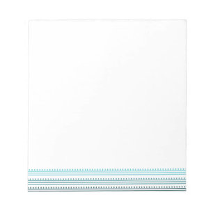Aqua Lines and Dots Notizblock