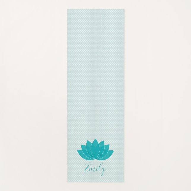 Aqua Lotus Personalisiert Yoga Yogamatte (Vorderseite)