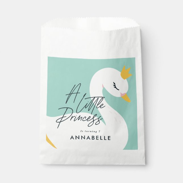 Aqua mädchenhaftes Foto wunderschönes Party Geschenktütchen (Vorderseite)