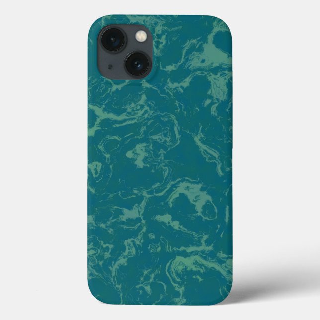 Aqua-Marmor Case-Mate iPhone Hülle (Rückseite)