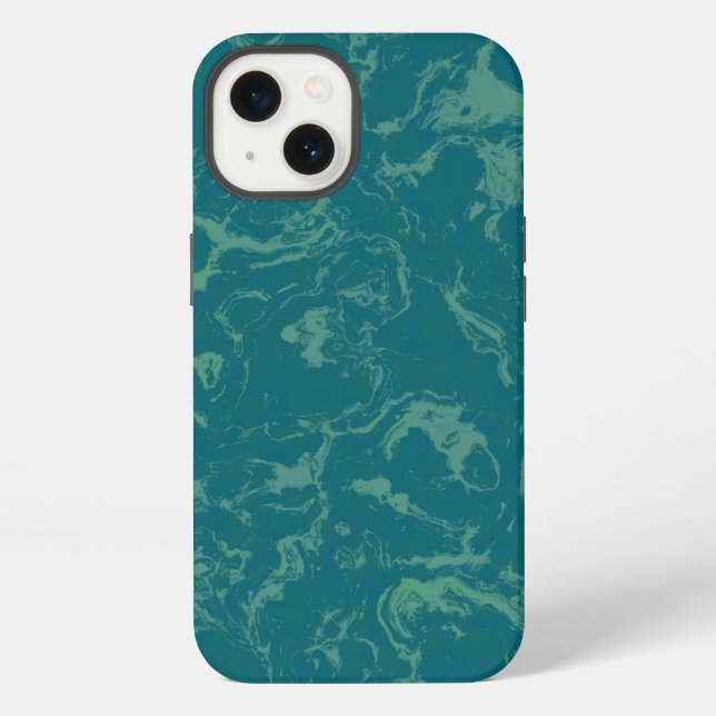 Aqua-Marmor iPhone Hülle (Rückseite)