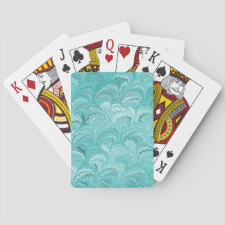 Aqua-Marmoriertes Papierdesign Spielkarten