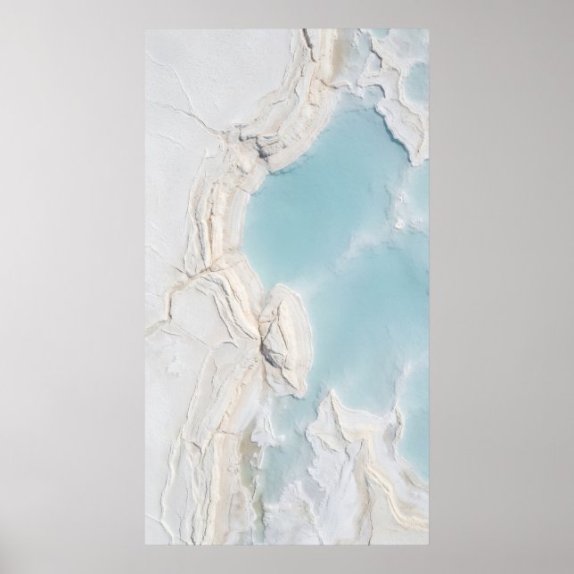 Aqua-Marmorsteinplakat Poster (Vorne)