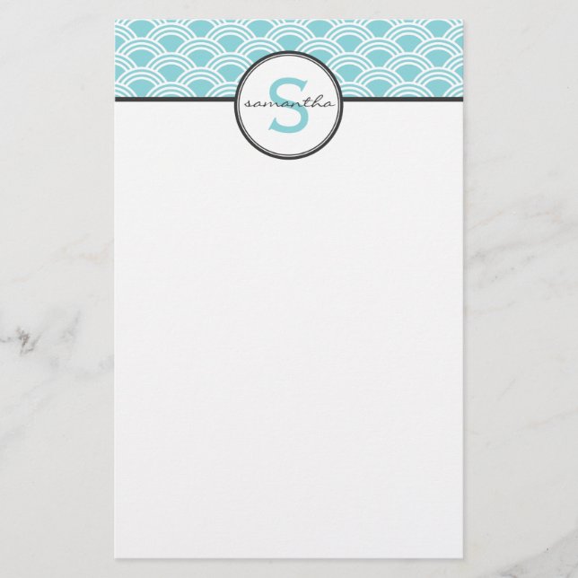 Aqua-Maschinenhälfte Briefpapier (Vorderseite)