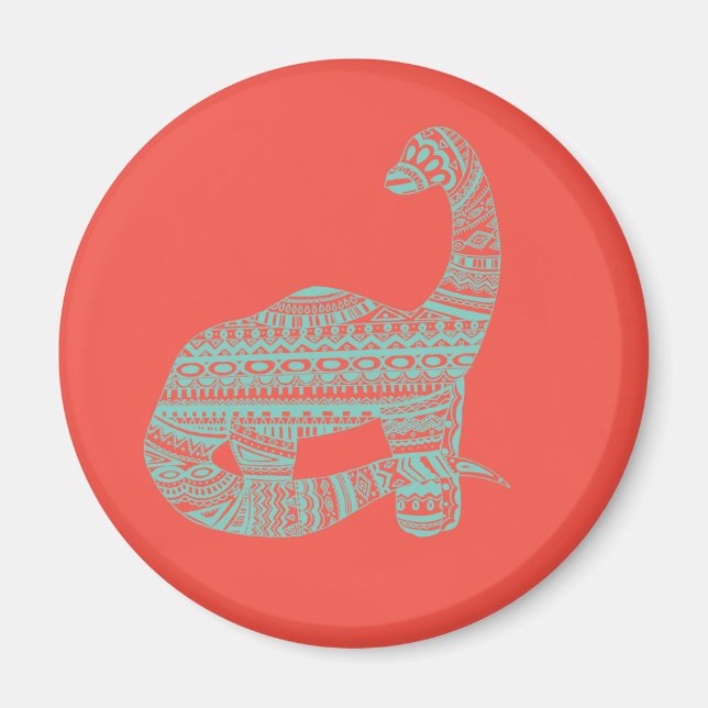 Aqua & Melon Dino Magnet (Vorne)