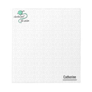 Aqua Menthe Crochet Fast, Die Warm Notizblock