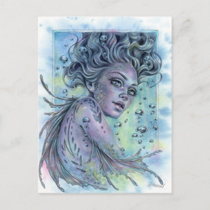 Aqua Mermaid Postcard Postkarte