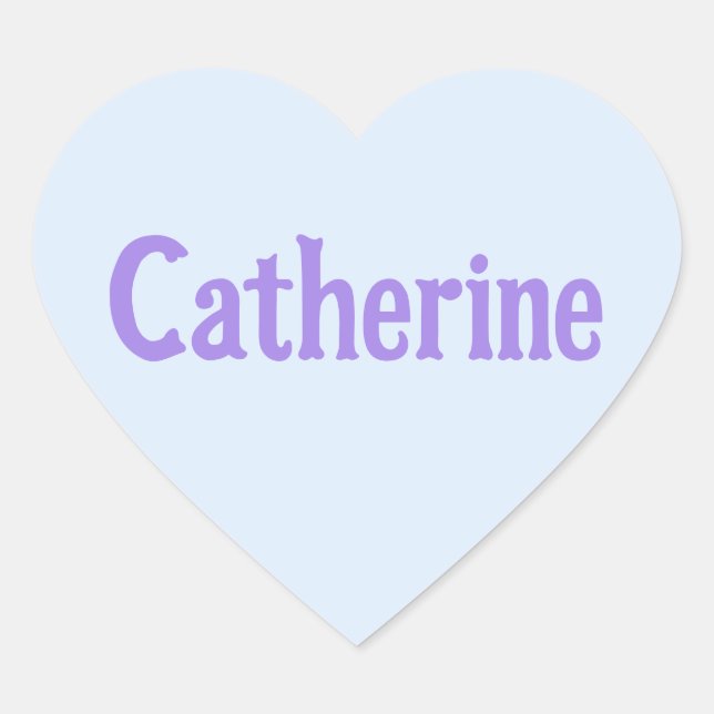 Aqua Mint Catherine Heart Stickers (Vorderseite)