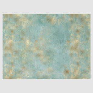 Aqua Mint Gold Abstrakt Seidenpapier