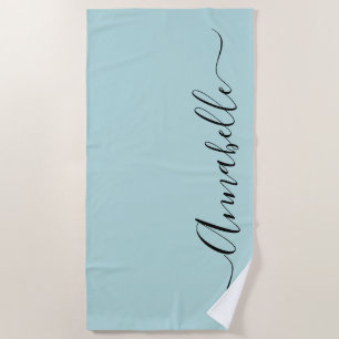 Aqua Mint Green Personalisiert Name Badetuch