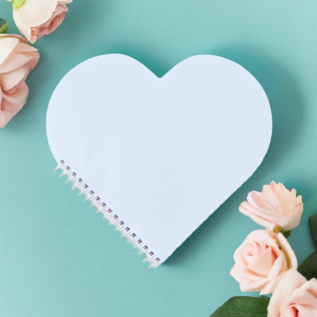 Aqua Mint Heart Notebook Notizbuch (Aqua Heart Notebook Front)