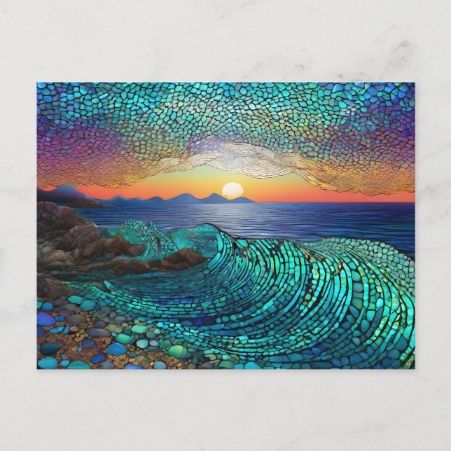 Aqua Mirage Seascape Postkarte (Vorderseite)