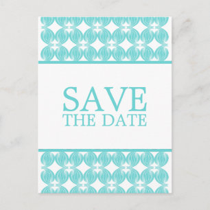 Aqua Modern Deko Save the Date Postkarte