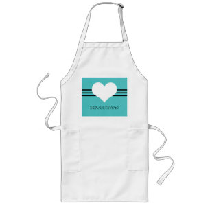 Aqua Modern Heart Schürze