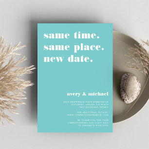 Aqua   Moderne Ankündigung einer Hochzeitsverschie