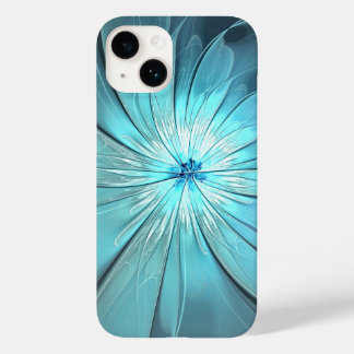 Aqua Moderner Blumenhandyhülle Case-Mate iPhone 14 Hülle