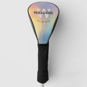 Aqua Monogram Initial and Name Personalisiert Golf Headcover