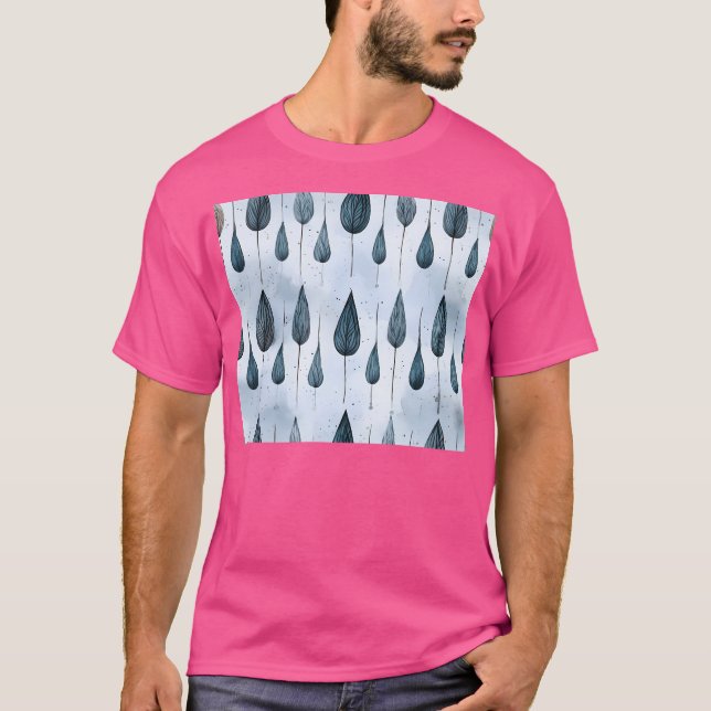 Aqua Mountain Nahtloses Lichtmuster Aktiv T-Shirt (Vorderseite)