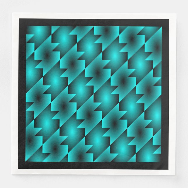 AQUA MUSTER DESIGN SERVIETTE (Vorderseite)
