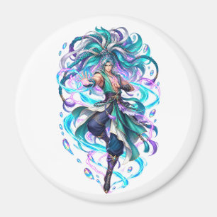 Aqua-Mystik-Krieger-Fantasy-Magnet Magnet