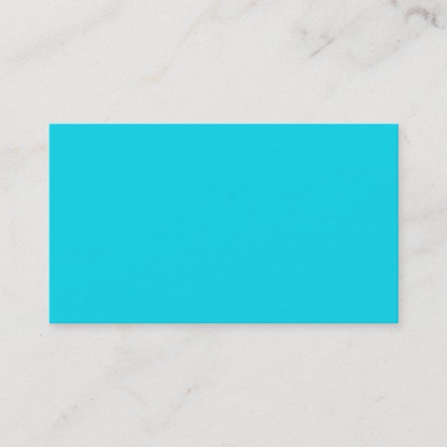 Aqua Neon Blue Business Card Visitenkarte (Vorderseite)