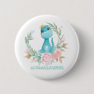 Aqua Niedlich Dinosaur Peony Momasaurs Kinderdusch Button