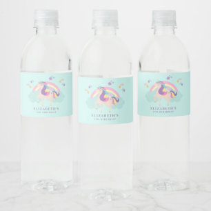Aqua Niedlich Unicorn Personalisiertes Wasser Flas Wasserflaschenetikett