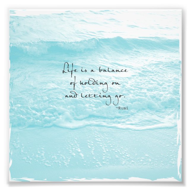 AQUA OCEAN FOTO MIT RUMI QUOTE (Vorne)
